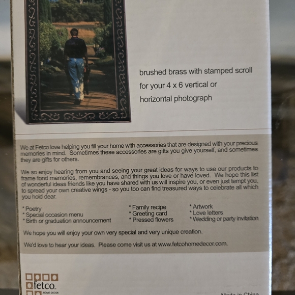 NEW Brass black and gold scroll frame - Picture 4 of 5